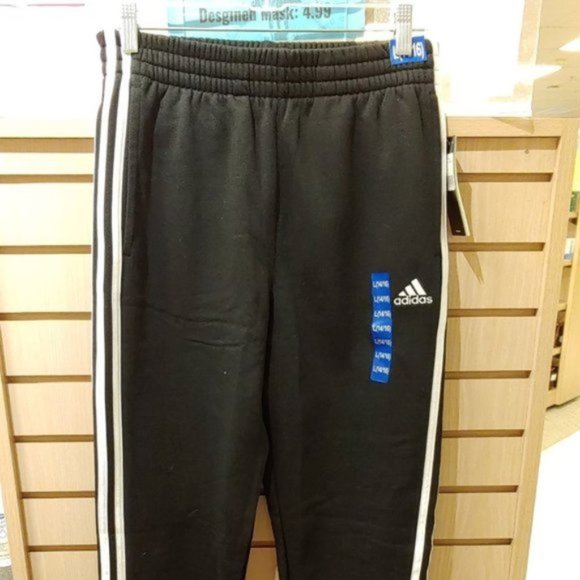 Boys Adidas French Terry Joggers Black - Picture 4 of 7
